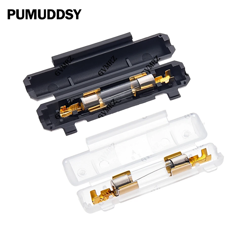 5Set 6X30MM 250V 0.5A-30A 0.5A 1A 25A 2A 3A 8A 30A 6*30MM Fuse Socket Flip With Glass Fuse Holder shell Black/White Flip Type