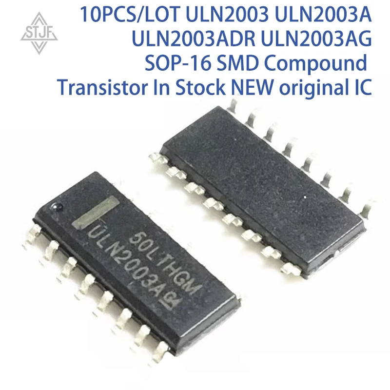 1/5/10PCS/LOT ULN2003 ULN2003A ULN2003ADR ULN2003AG SOP-16 SMD Compound Transistor In Stock NEW original IC