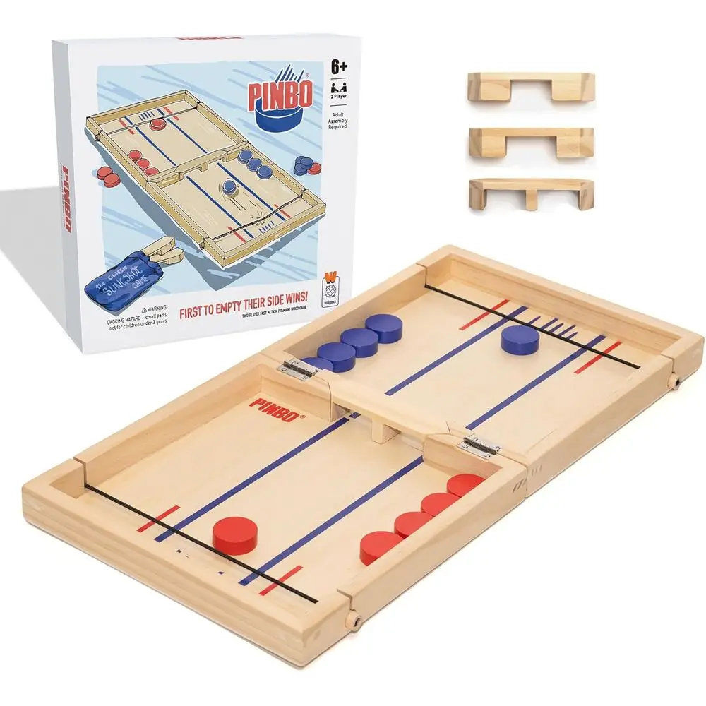 

The Classic Slingshot Game | ast Action oldable 2-Player Tabletop Wooden Game or Kids & Adults | Great or Travel & Game Night |