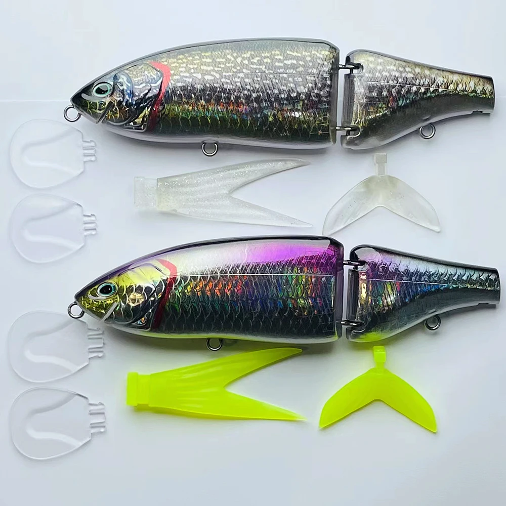 CF LURE Luminous Jointed Bait Floating 220mm 115g Shad Glider Swimbait Fishing Lures Hard Body Bass Pike Painting Flaw On Sale