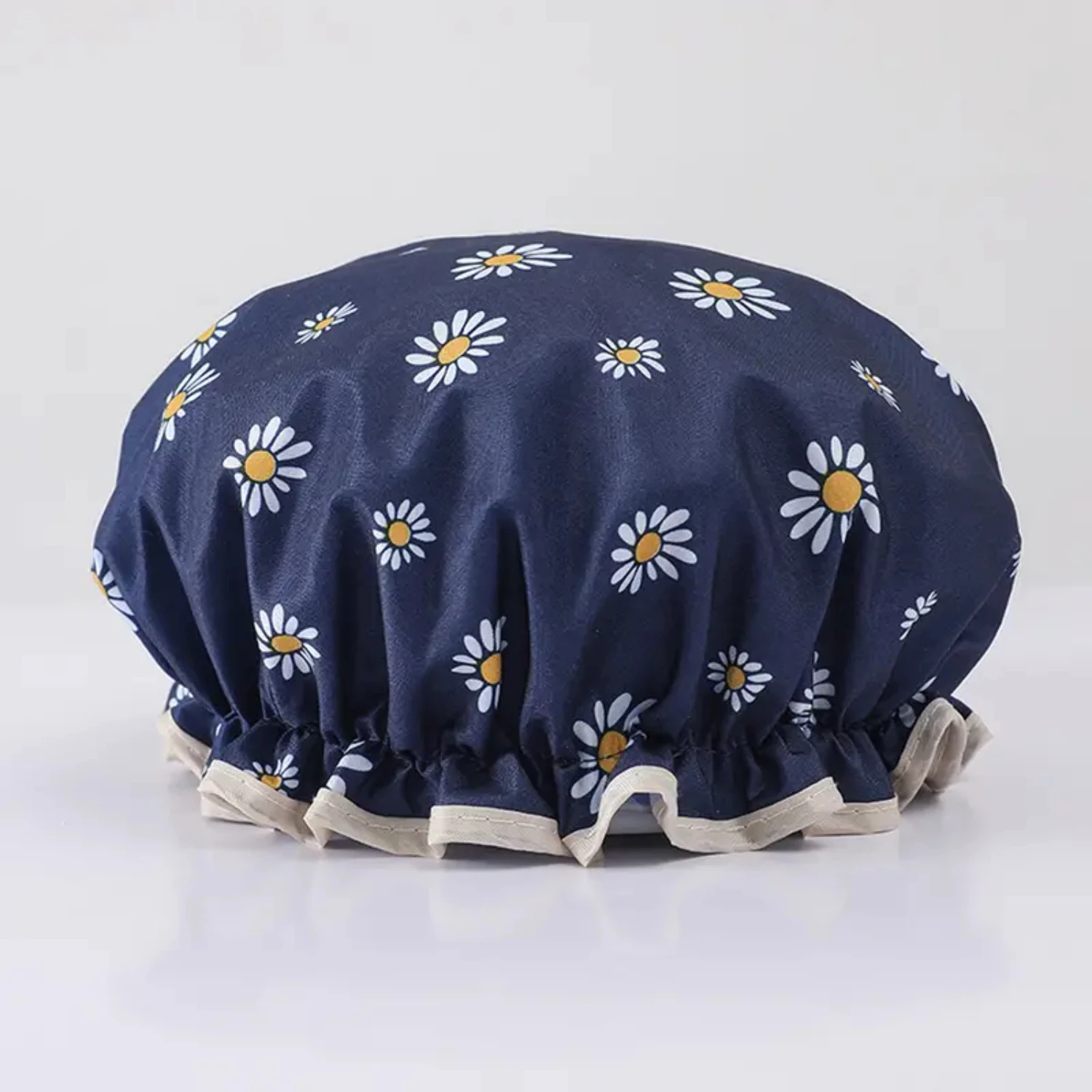

Women's Waterproof and Durable Double Layer Lined Adjustable Shower Caps with Bath Caps