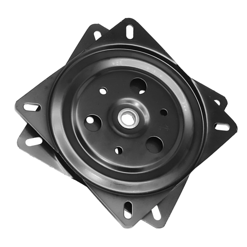 Furniture Turntable 8 Inch 147x147 Swivel Plate for Bar Stool Recliner Chair Black Metal Hardware Rotation Base