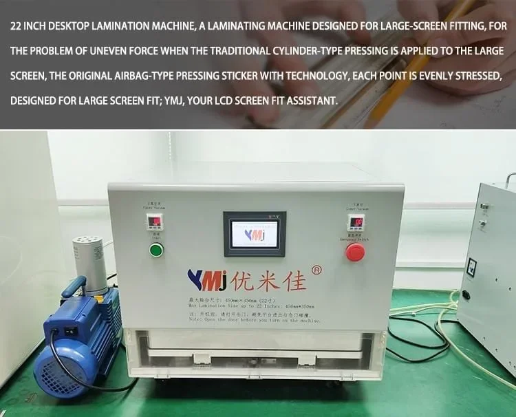 2024 YMJ THH-500 Newest 22 inch Laminating Machine For Mobile Phone Tablet Edge/Flat LCD Screen Glass OCA Laminator Machine