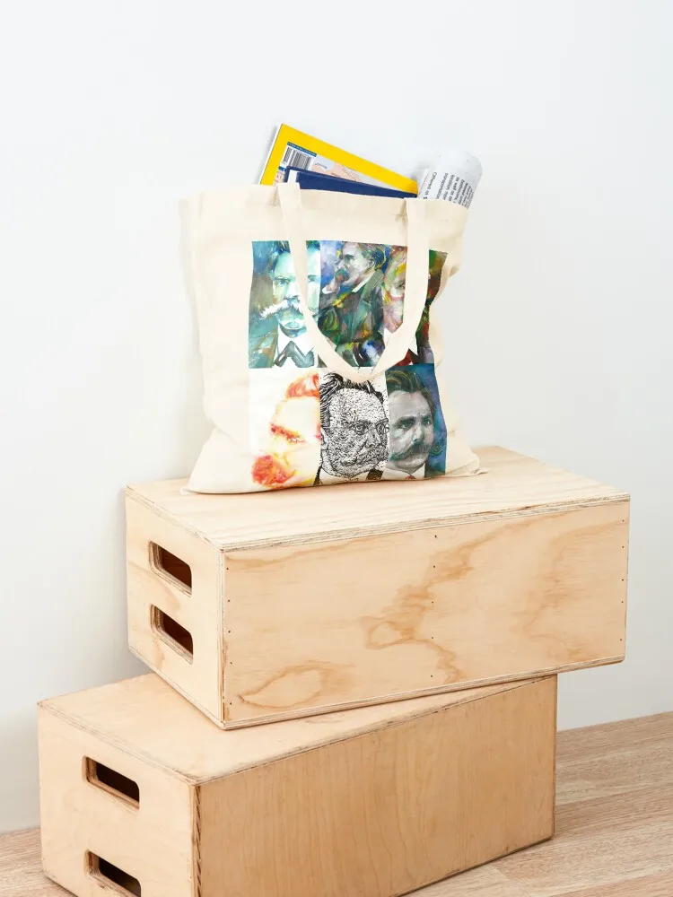 SIX TIMES FRIEDRICH NIETZSCHE Tote Bag Women's beach bags Handbags Canvas stote bag Custom bag