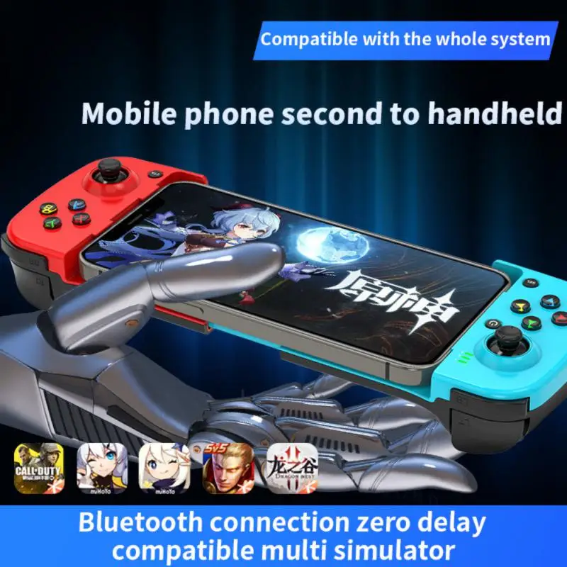 Wireless Gamepad Bluetooth-compatible Genshin Impact Gaming Controller Stretch Game Handle Joystick For Mobile Phones PC Compute