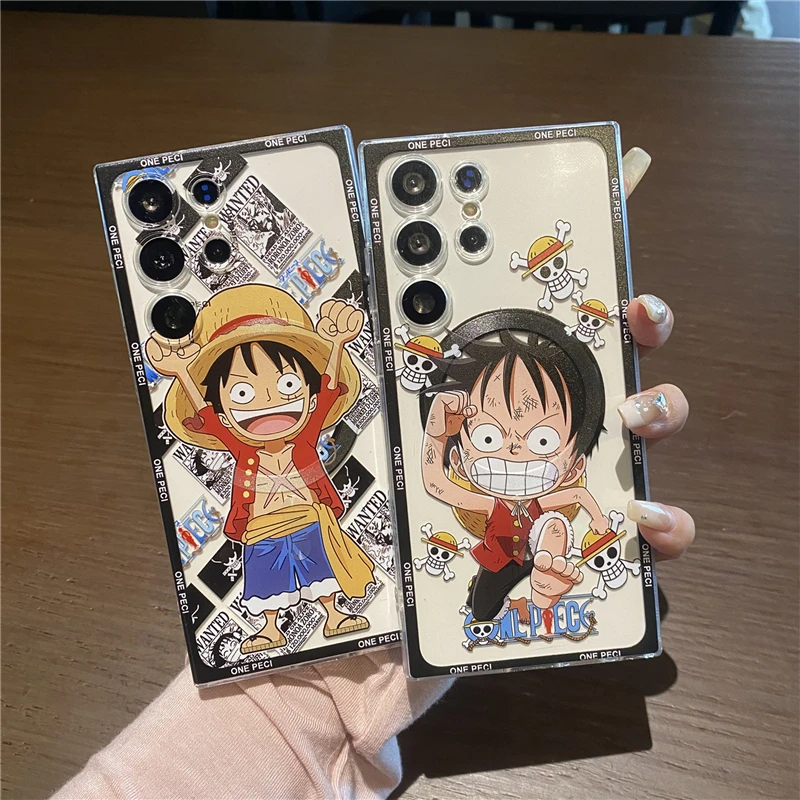 Anime One Piece Straw Hat Luffy Case for Samsung Galaxy S21 S22 S23 S24 S25 Plus Ultra Note20Ultra Phone Cover Back Shell Gift