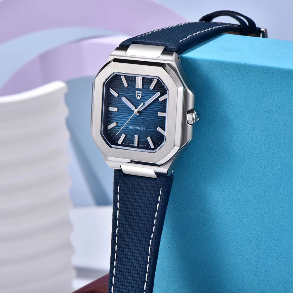 PAGANI DESIGN 2025 New 37MM Square Casual Top brand Men Watch Sapphire Glass Stainless Steel Quartz Watches Relojes hombres Gift
