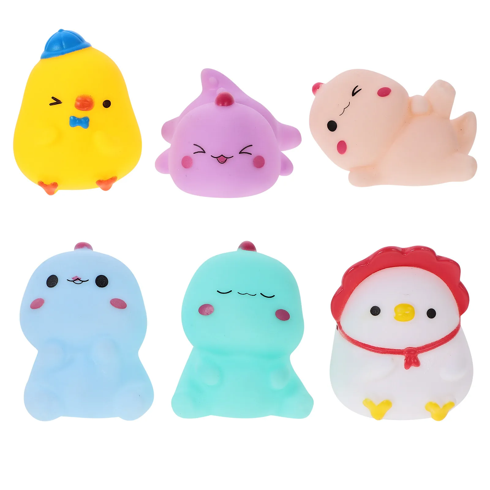 

Набор из 6 мультяшных мини-утят для ванной, пищащие игрушки для игр в воде, аксессуары для ванны, душа, бассейна для малышей, игрушки для купания младенцев