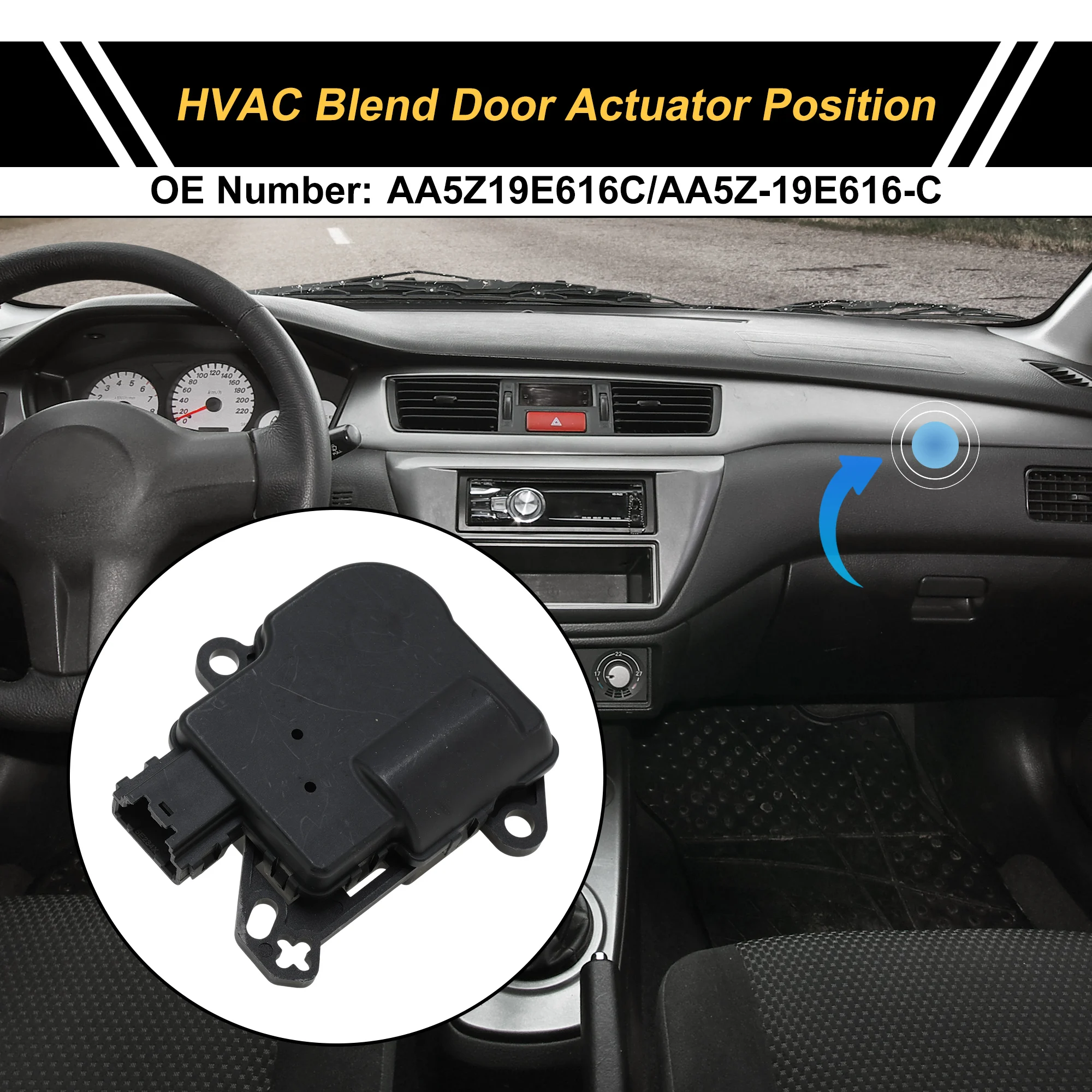 UXCELL HVAC Heater Blend Door Actuator for Ford Explorer 2011-2017 No.AA5Z19E616C