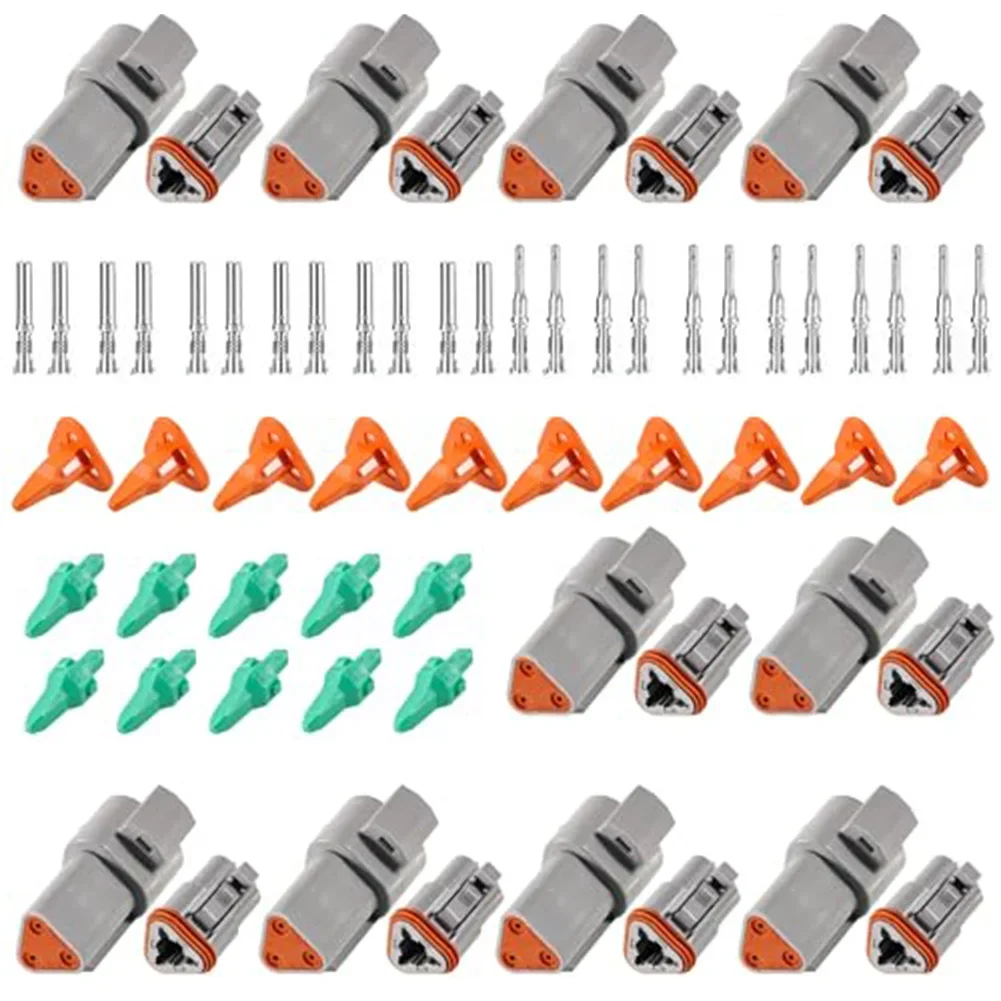 

60 Pcs Car 3-Pin Quick Connector Kit For Car Motorcycle Truck Electric Vehicles Waterproof Car Repair Tools