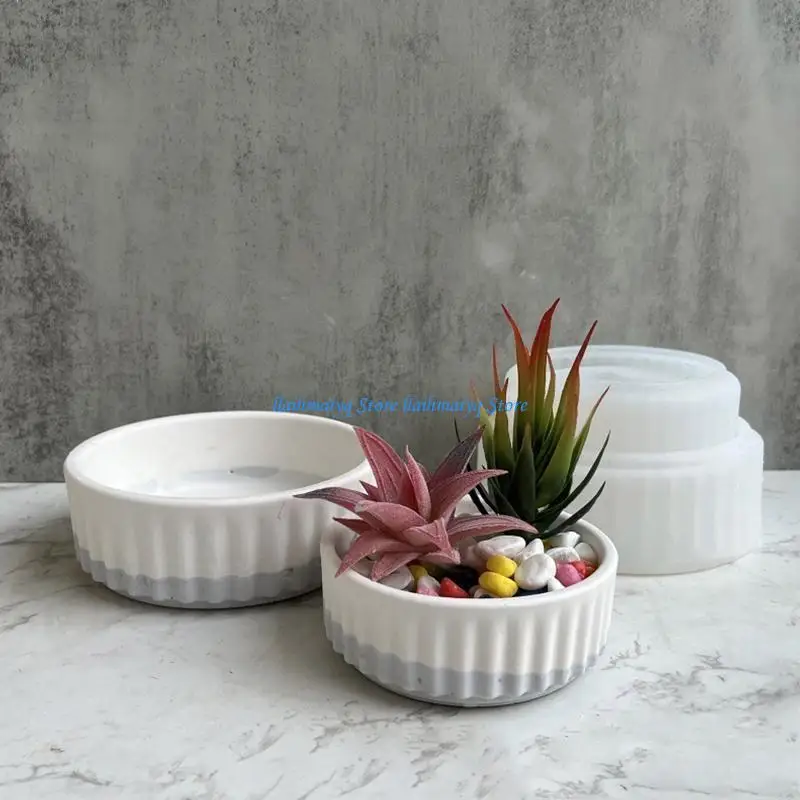 573B Flower Pot Silicone Resin Molds Cactus Flower Epoxy Resin Casting Molds DIY