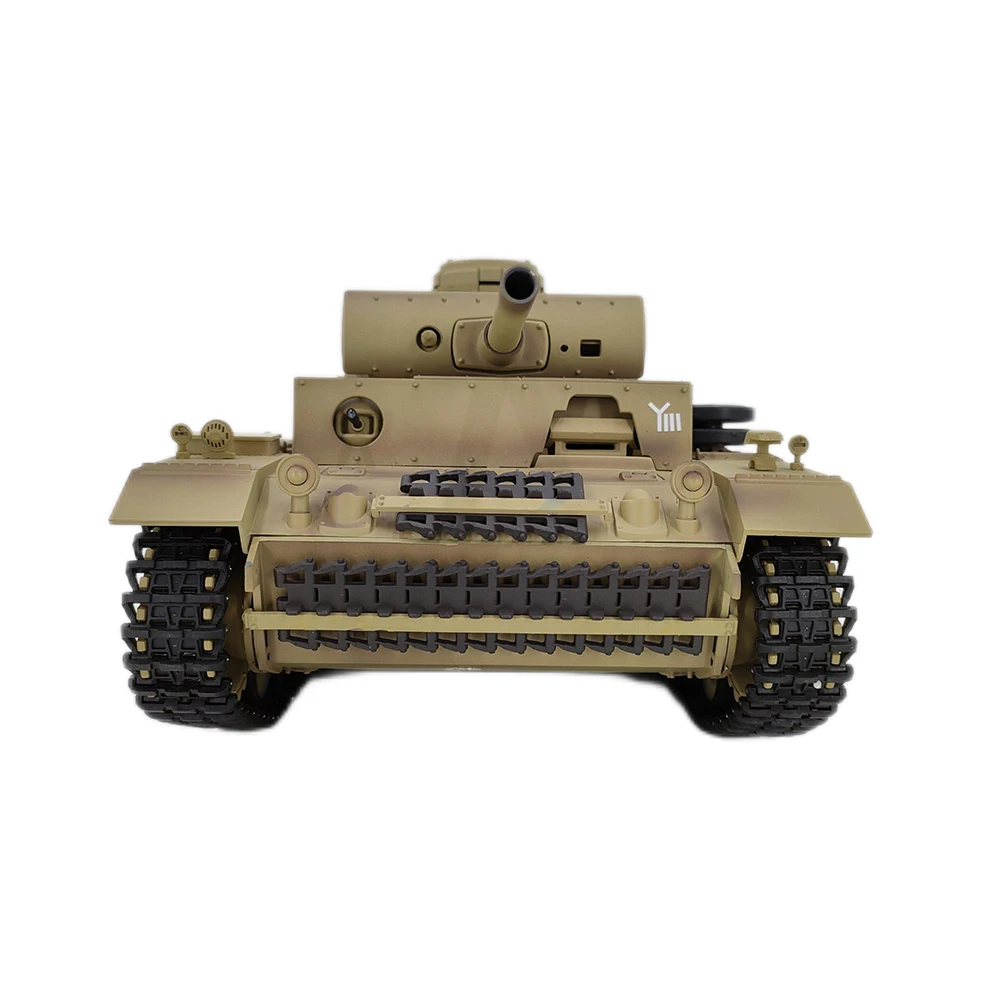 New 7.0 Version 3 L-shaped Medium Tank Vehicle Large 35CM 1:16 Remote Control Tank Tracked Vehicle (Customized Desert Yellow Col