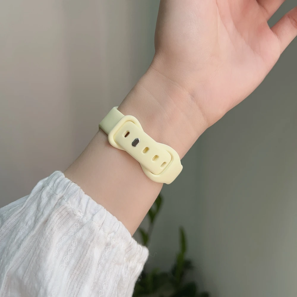 Cinturino in silicone per cinturino Apple Watch donna Serie Ultra 10/9/8/6/5/4/3/2/1 SE 38mm 40mm 41mm 42mm 44mm 45mm 46mm 49mm