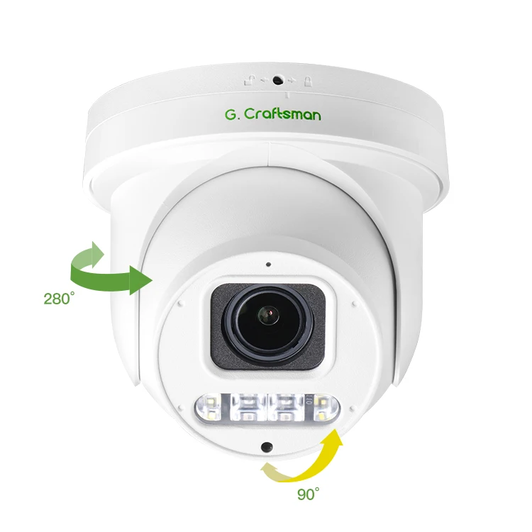 

GA-PS9X5D-M5S(AG) 5MP Sony Mini PTZ Dome POE Camera 5X Motorized Zoom Lens IP66 CCTV Security System Home Outdoor Alarm Light
