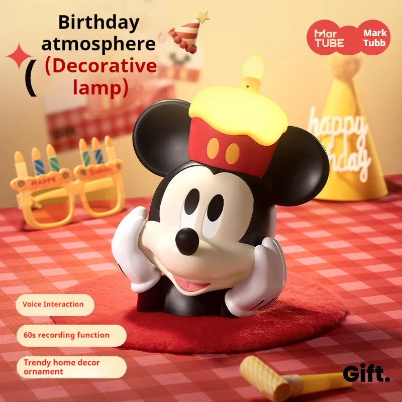 

New Cartoon Mickey Cute Birthday Lamp Atmosphere Bedside Lamp Decorative Ornaments Trend Toys Practical Girl Child Birthday Gift