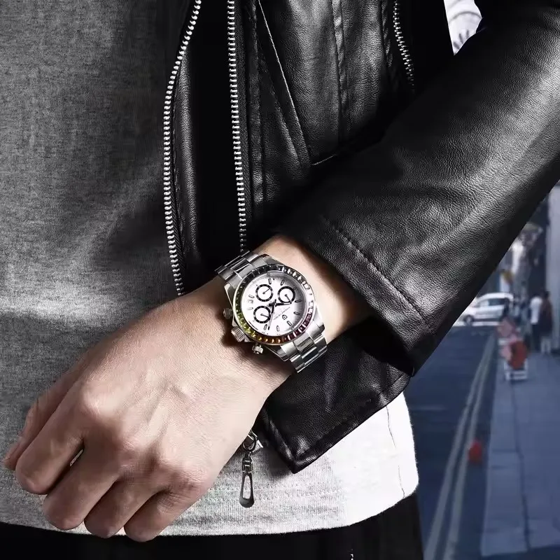 Pagani Design Multifunctional Waterproof Quartz Stainless Steel Watch for Men And Women LuxurySapphire Crystal view 3
