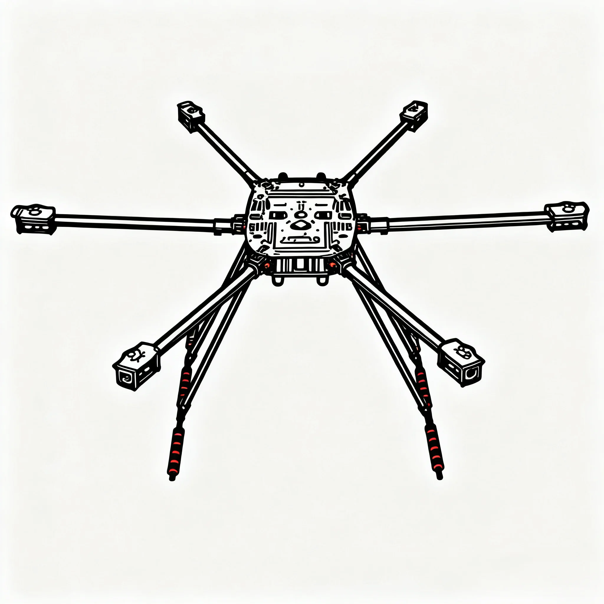HotRC ZD850 PRO 풀 카본 파이버 ZD 850 프레임 키트, 접이식 랜딩 기어 및 접이식 암 포함, FPV DIY 항공기 헥사콥터용
