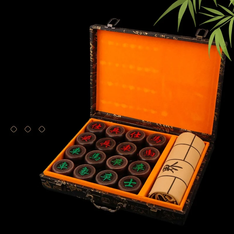 

High-End Rosewood Portable Chess Set with Chessboard Full Set Large Size Perfect Gift for Elders And Chess Lovers