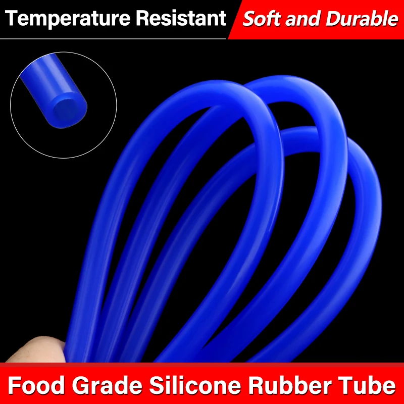 

1/3/5M Blue Food Grade Silicone Rubber Tube ID 0.5 ~ 32mm Temperature Resistant Flexible Soft Water Pipe Air Silicone Tube