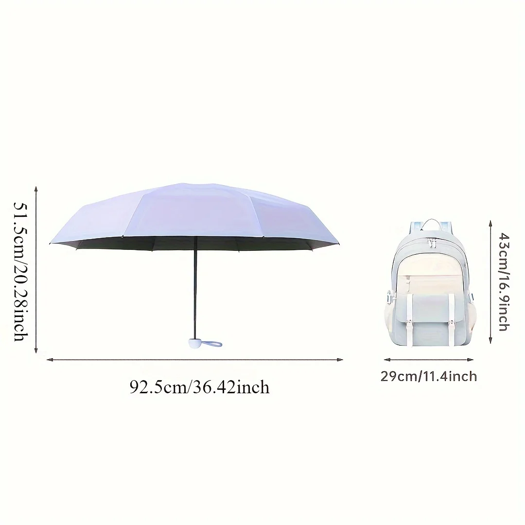 Compact Black Mini Capsule Umbrella Portable Folding UV Ultraviolet Sun Shade Perfect Gift Ideal for Travel Sun Umbrella