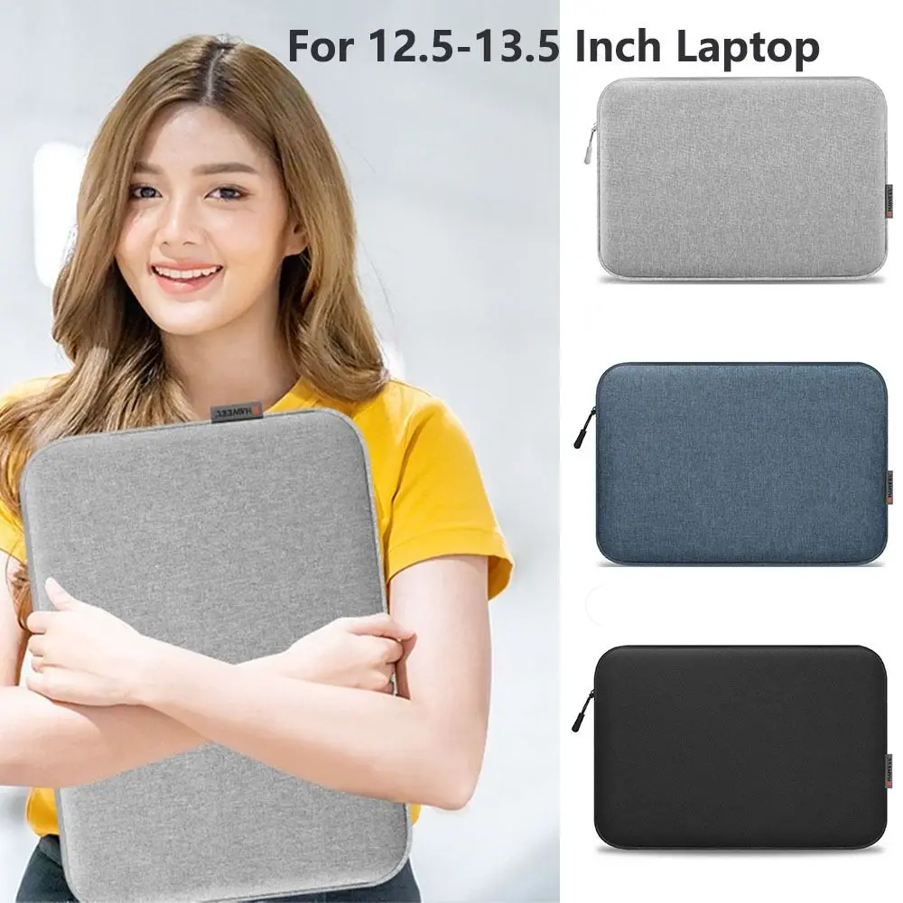 حقيبة كمبيوتر محمول مقاومة للصدمات، خفيفة الوزن، لون سادة، حقيبة يد للكمبيوتر، حماية متعددة الطبقات، حقيبة واقية للكمبيوتر اللوحي مقاومة للاهتراء