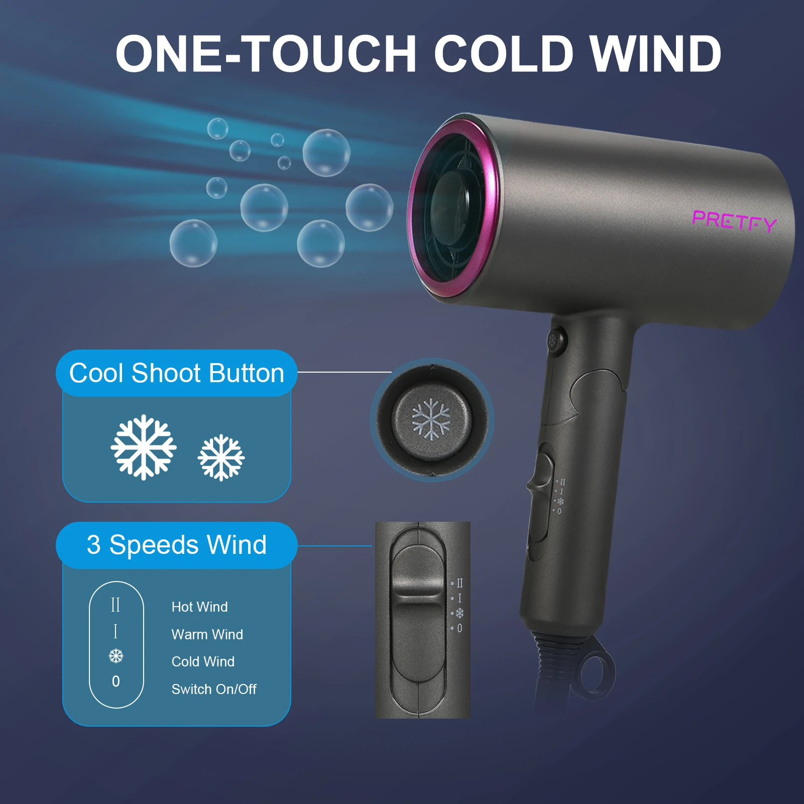 

2000W Hair Dryer Large Wind Quickly Drying Hydrate Hair Household Hotel Hair Salon Hair Dryer Large Wind Hair Dryer Hydrate Hair
