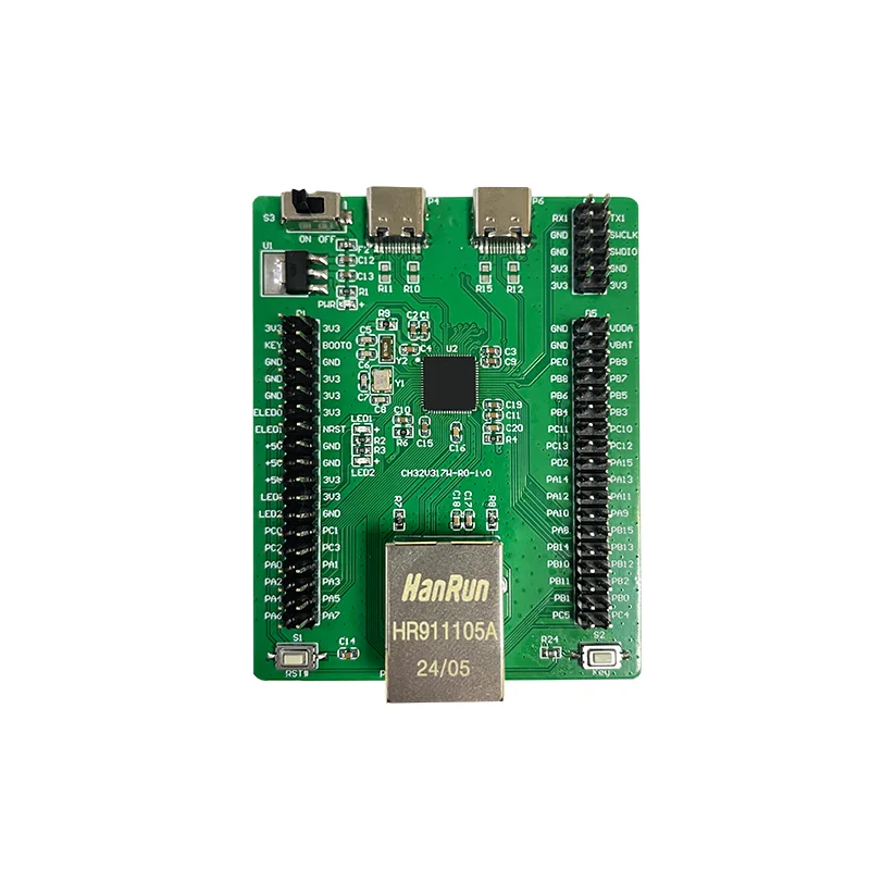 1PCS/LOT CH32V317WCU6 Evaluation Board, V4F, Ethernet MAC + 10M/100MPHY