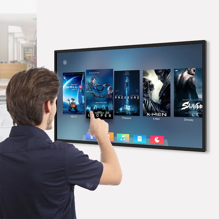 

32 43 49 55-дюймовый настенный кронштейн Android ЖК-дисплей с сенсорным экраном киоск для внутренней рекламы видеоплеер
