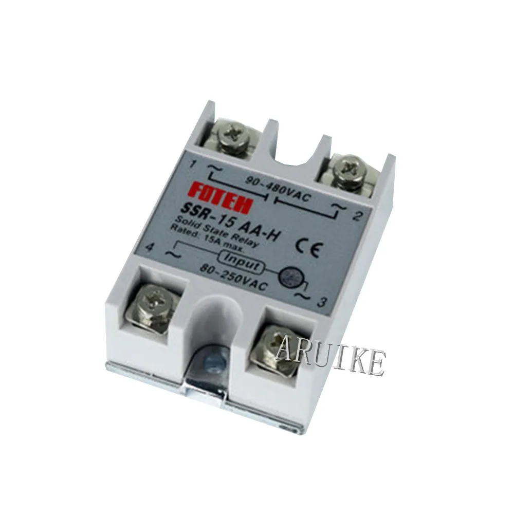 Solid state relay SSR-15AA-H 10A actually 80-250V AC TO 90-480V  SSR 15AA H  solid  Resistance Regulator