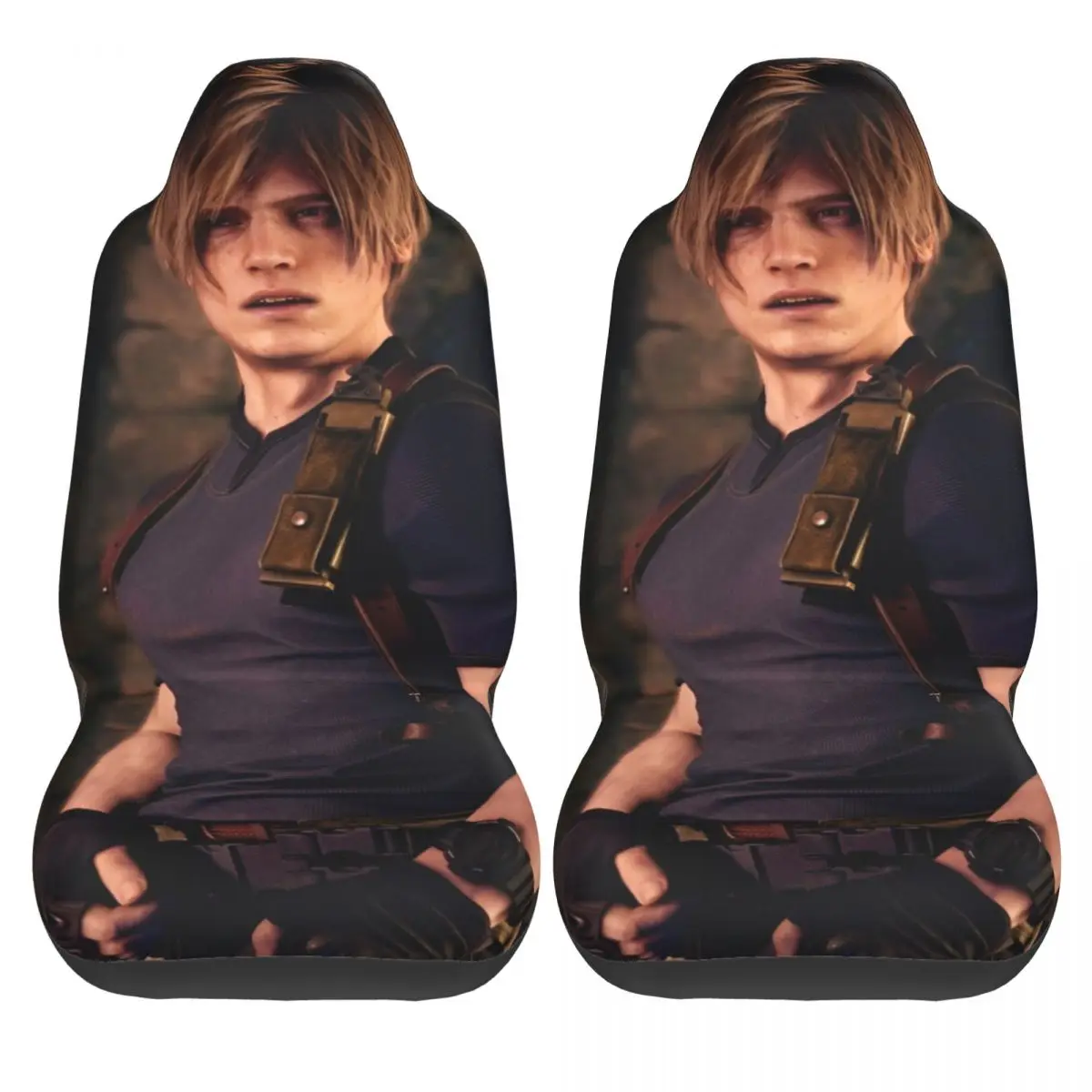 Leon Kennedy Resident Universal Car Seat Cover Protector Interior Accessories AUTOYOUTH Eviled Seat Covers Fiber Car Styling