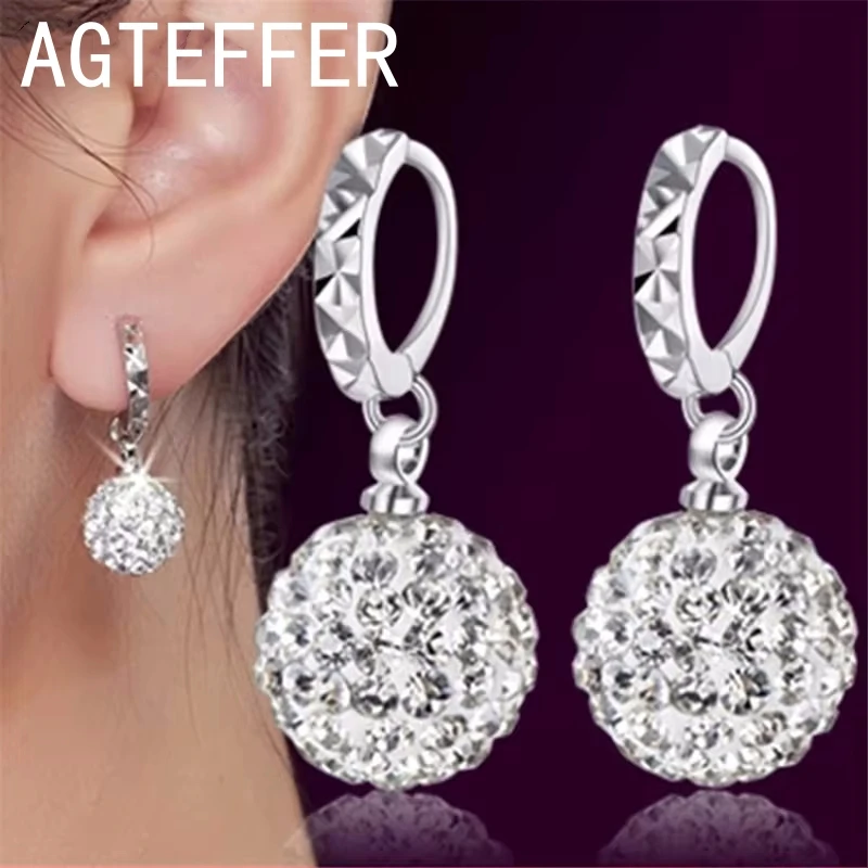 925 sterling silver New Jewelry Shambhala luxury zirconia female popular original brand of high-end vintage stud earrings