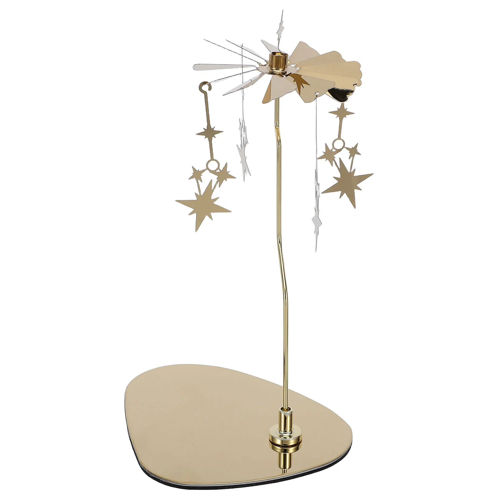 

Star Rotating Holder Stainless Steel Triangle Tray Tea Light Holder For Christmas Wedding Holiday Table Centerpiece