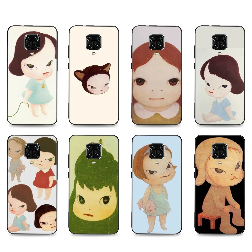 Y-Yoshitomo Girl NaraS Phone Case For Xiaomi Mi 5X 8 9 10 11 12 Lite Pro 10T PocoX3pro PocoM3 Note 10 Pro Lite