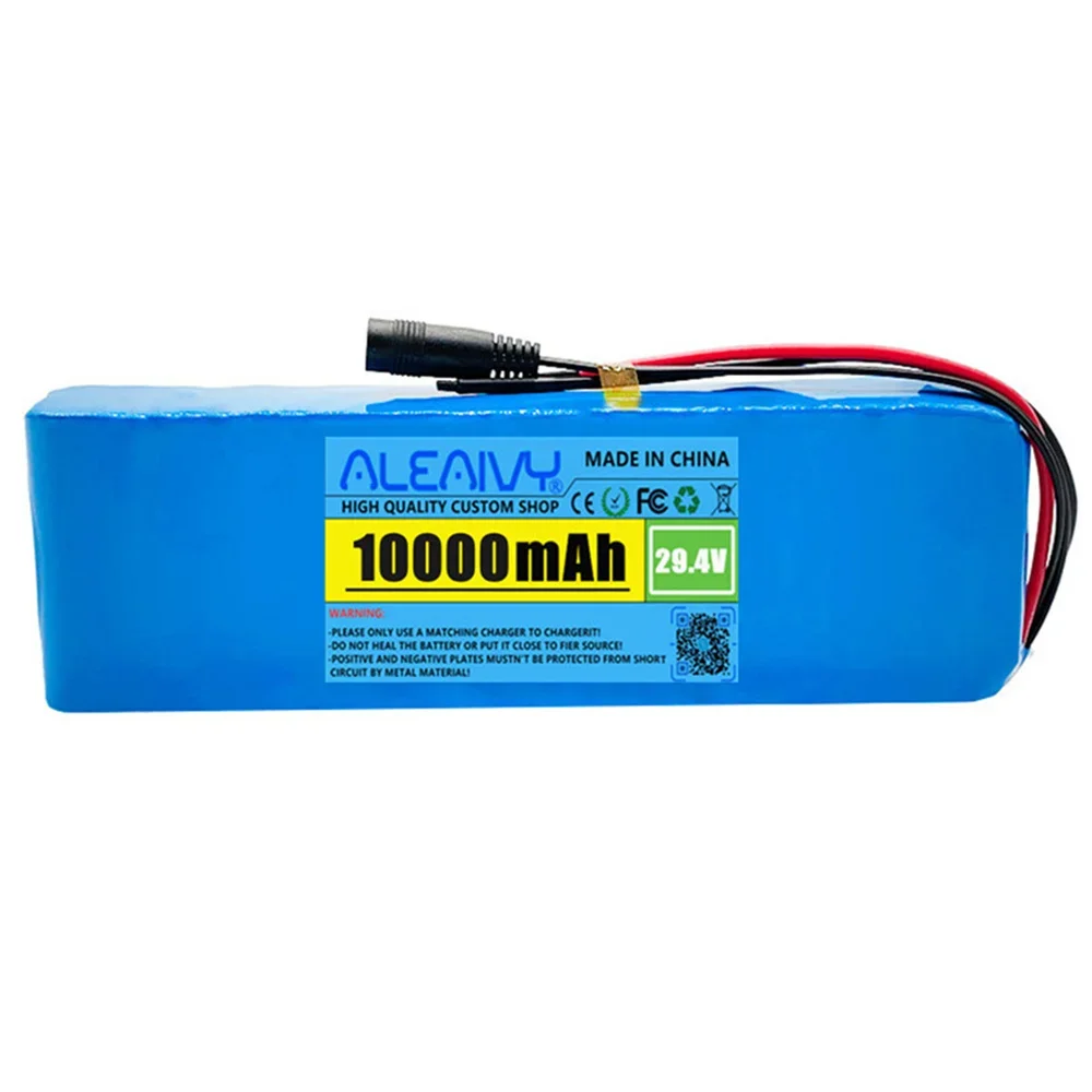 24V 7S3P 10Ah 29.4V battery pack 18650 lithium battery with 20A balanced BMS, used for electric skateboards and wheelchairs