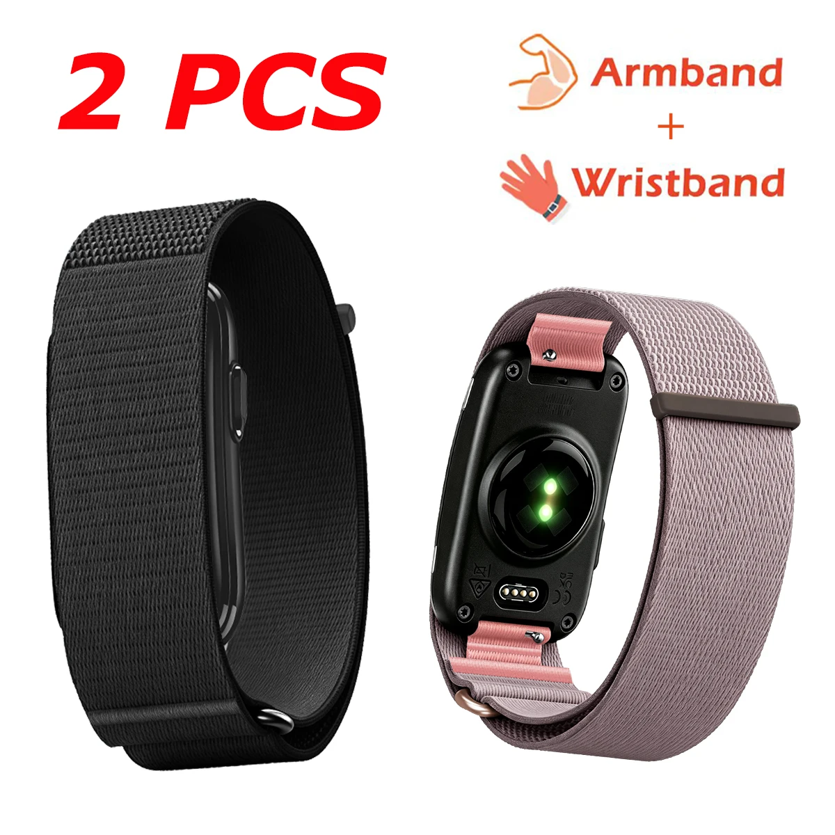 Für Garmin CIRQA Smart Band Bizeps-Armband Sport Fitness Tracker Nylon Gewebtes Atmungsaktives Uhrenarmband Verstellbarer Handgelenkschlaufenriemen