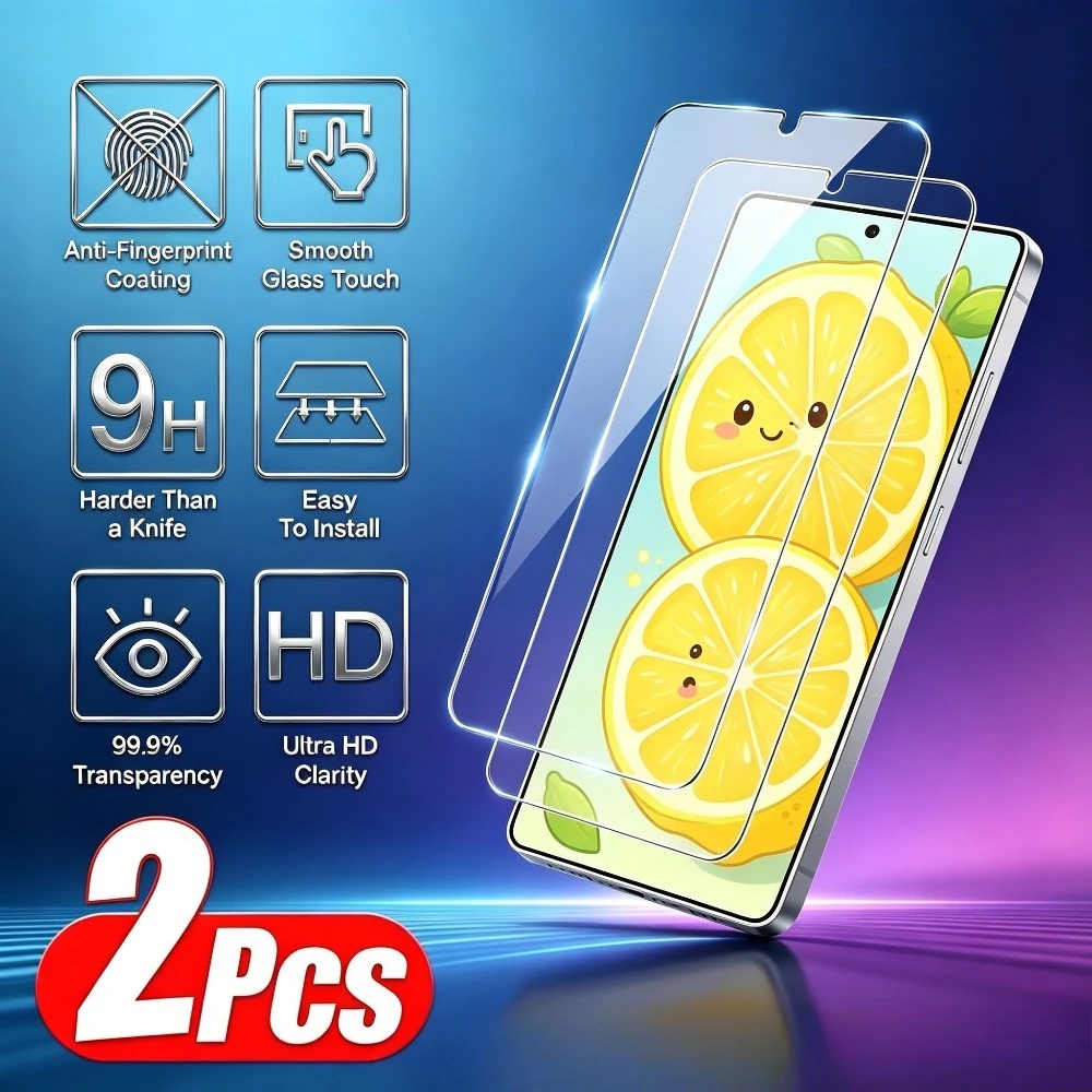 2Pcs Ultra Clear Screen Protector for Samsung Galaxy S26 S25 S24 Ultra S23 S22 S21 Plus FE S26 Pro Anti-Scratch Tempered Glass