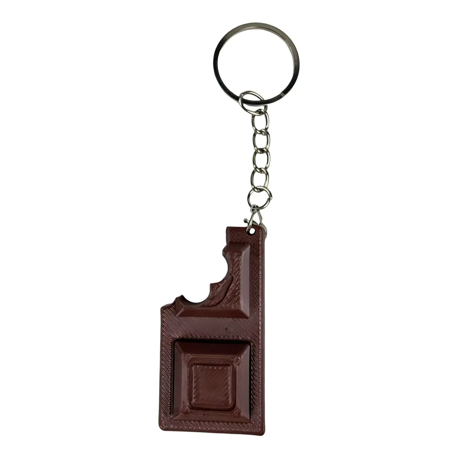 Fidget Keyboard 3D Printed Chocolate Shape Bag Pendant Fidget Keychain for Kids Adults Game Lovers Backpack Purse Home Office