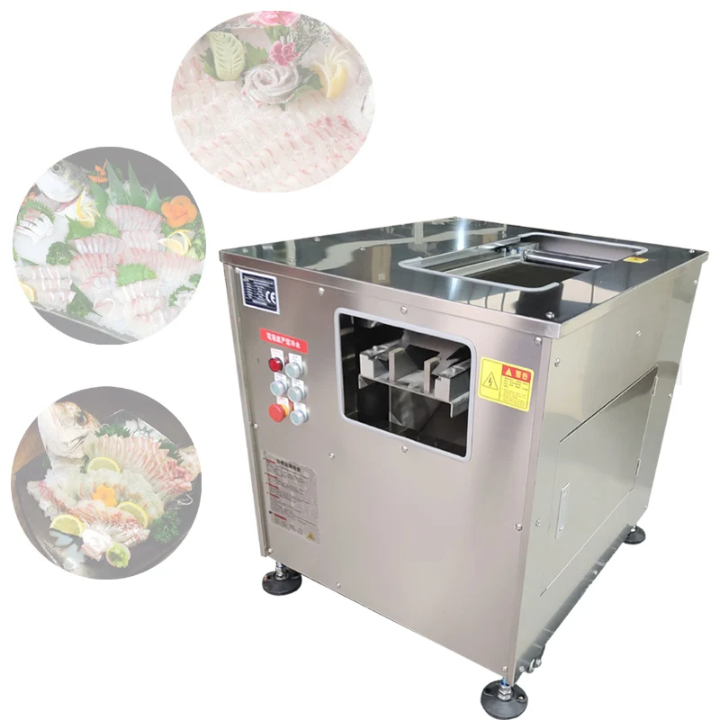 Automatic Oblique Fish Slicing Machine Commercial Black Fish Slicer Boiled Pickled Chinese Cabbage Fish Slicing Machine