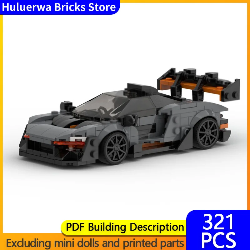 

Speed Hypercar Model MOC Building Bricks Senna Grey Orange Hypercar Modular Technology Gifts Holiday Assemble Children Toys Suit