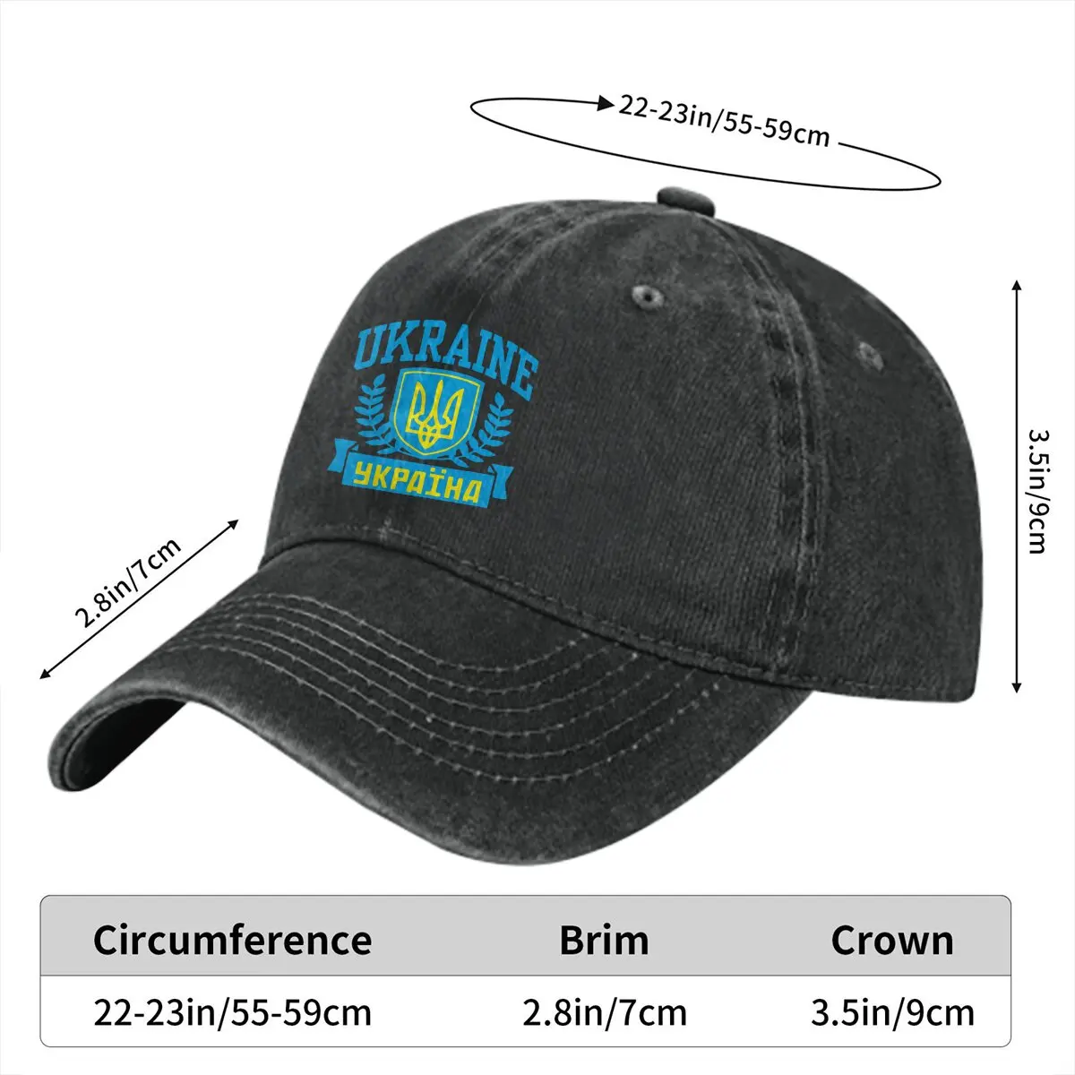 Ukraine Summer Cap Sun Visor Hip Hop Caps Ukraine Ukrainian Cowboy Hat Peaked Hats image 2