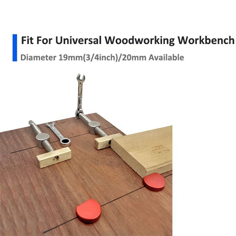 ABRW-6 Jaws For Surface Clamping, Aluminum Vice For Surface Clamping On Tables With A 20Mm Bore