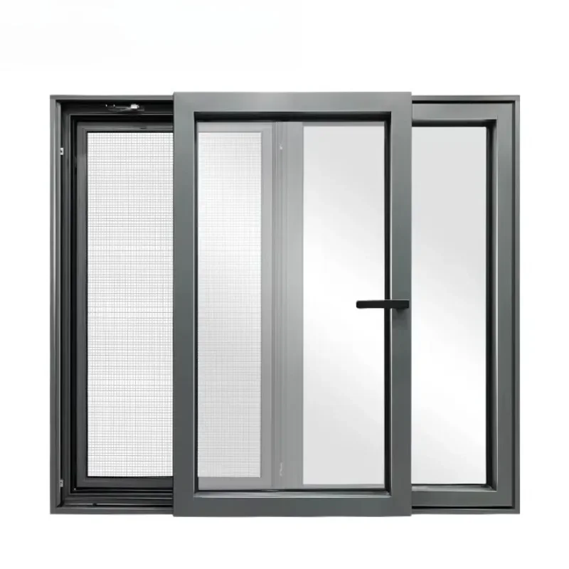 

Professional Design Customizable Double Glazed Window Aluminium Thermal Break Casement Windows With Screen