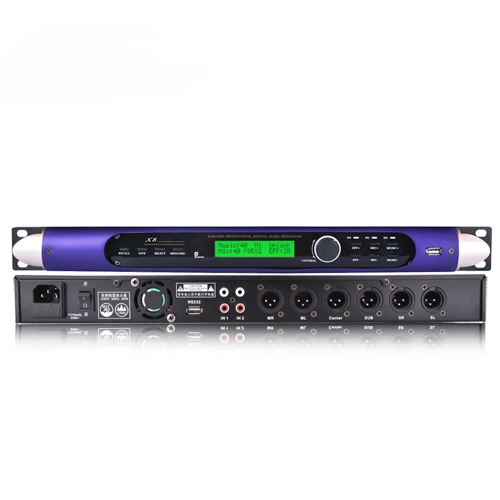 Processeur de son karaoké X8 audio professionnel, meilleures ventes