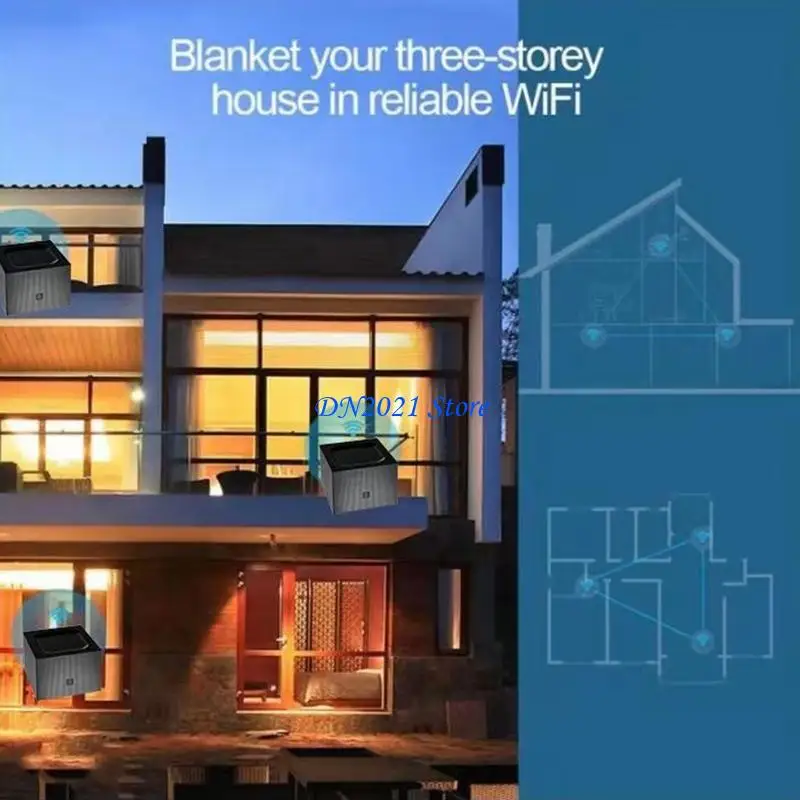 

F3KE AC1200 Беспроводная ячеистая Wi-Fi-система для всего дома с двухдиапазонной сетью 11AC 2,4G/5 ГГц