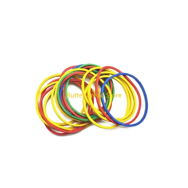 W89C 400 Colorful Rubber Bands 25/38/60mm Mixed Sizes Home Kitchen Office Supplies