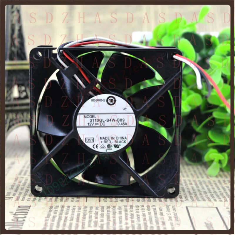 Z for  NMB 3110GL-B4W-B89 12V 0.46A 8025 8CM Chassis Cooling Industrial Fan Mute