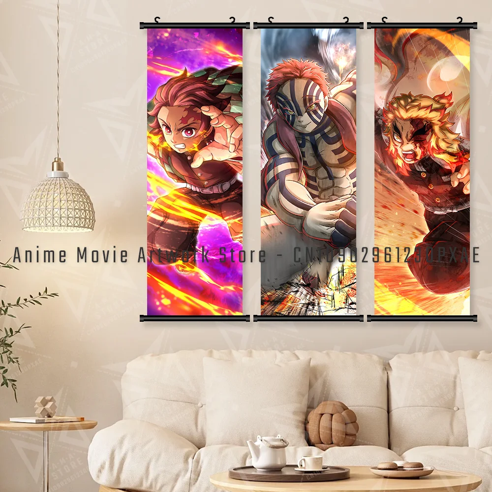 Anime decoración del hogar cuadro sobre lienzo para pared pintura colgante Kanroji Mitsuri rollos imágenes póster para Demon Slayer:Kimetsu no Yaiba