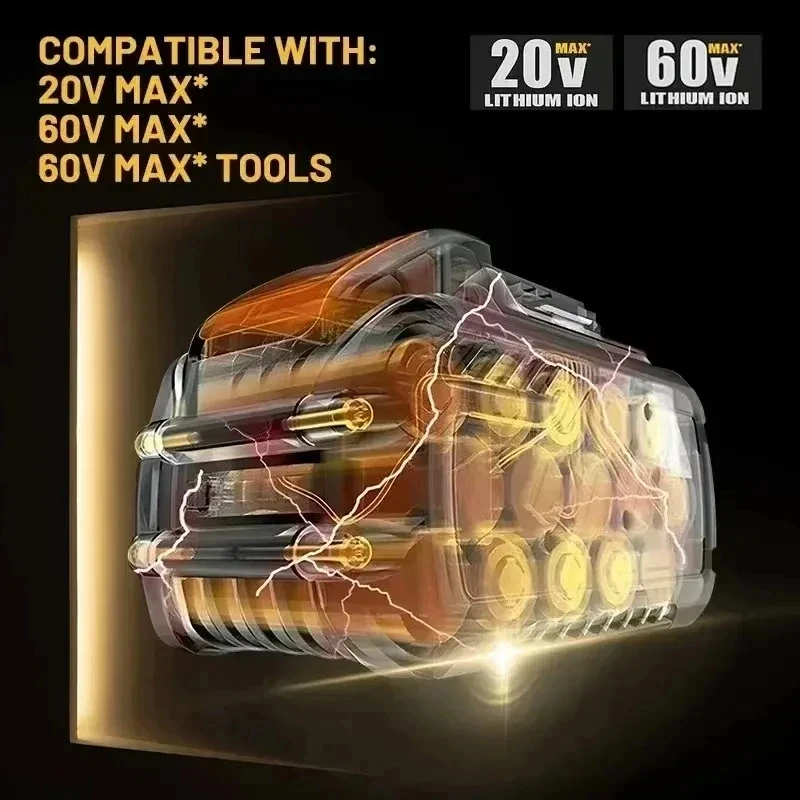 الأصلي فليكس فولت لبطارية ديوالت 20 فولت/60 فولت DCB606 DCB609 DCB200 DCB182 DCB205 DCB209 أداة الطاقة بطارية 18 فولت بطارية 12AH 18AH