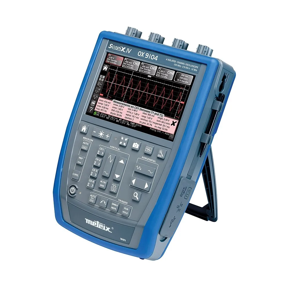 METRIX OX9104 Oscilloscope, SCOPIX IV, 4 Channel, Isolated, 100 MHz, 2.5 GSPS, 100 kpts, 3.5 ns