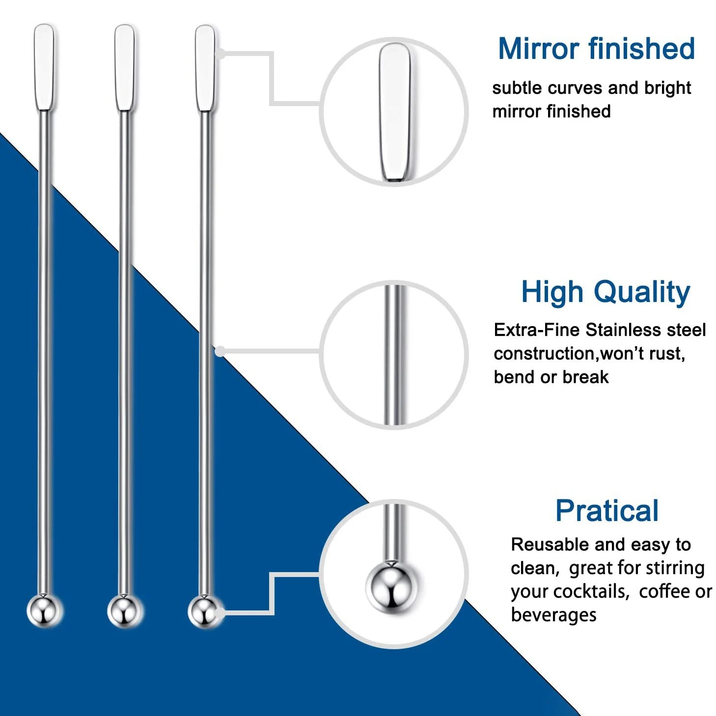 12 قطعة عصي أفرط قسط كوكتيل من الفولاذ المقاوم للصدأ المشروبات شرب النمام عصا قابلة لإعادة الاستخدام اثارة العصي لشريط